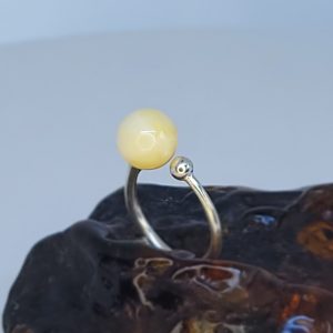 Žiedas WHITE BUBBLE 10