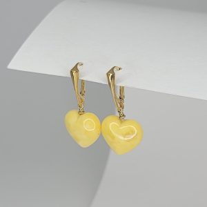 Auskarai WHITE HEARTS